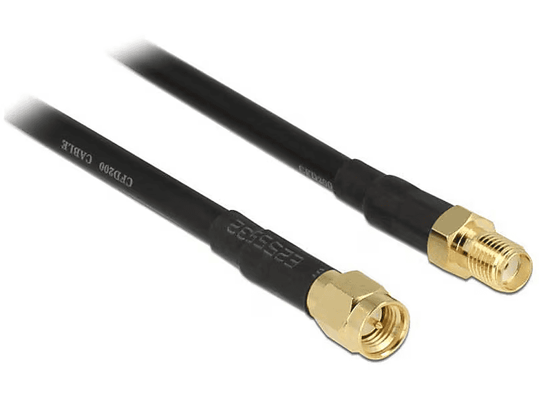 DELOCK 89425 Antennenkabel 15m, Schwarz
