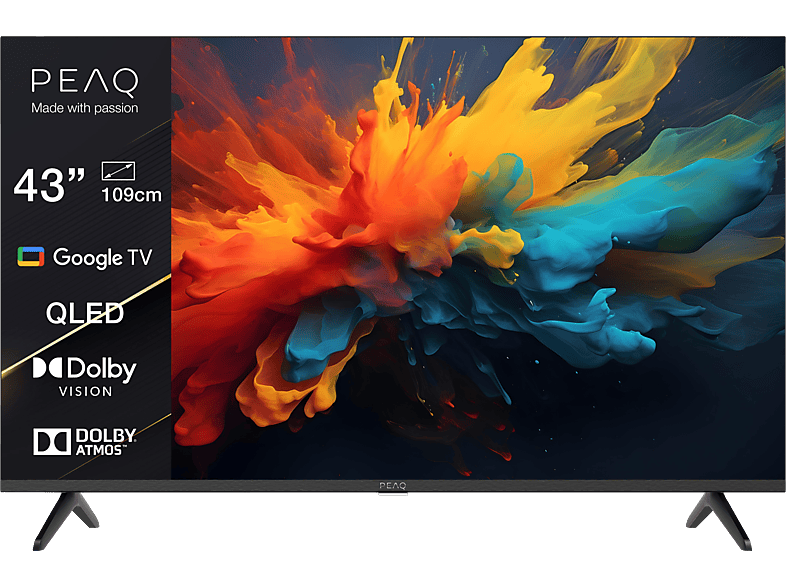PEAQ PTV 43GQU-5024T TV (Flat, 43 / 108 cm, UHD 4K, Smart TV, Google TV)