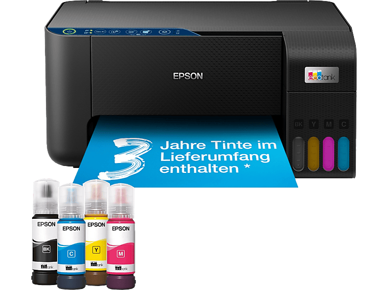 EPSON EcoTank ET-2861 Tintentank-Multifunktionsdrucker, Garantieverlängerung 2 + 1 Kostenlos