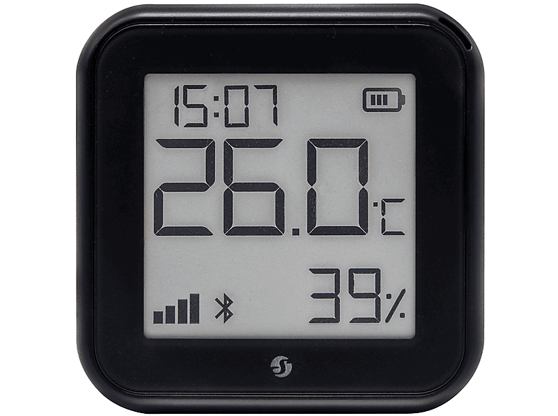 Shelly WLAN-Luftfeuchte- und Temperatursensor H&T Gen3, Schwarz