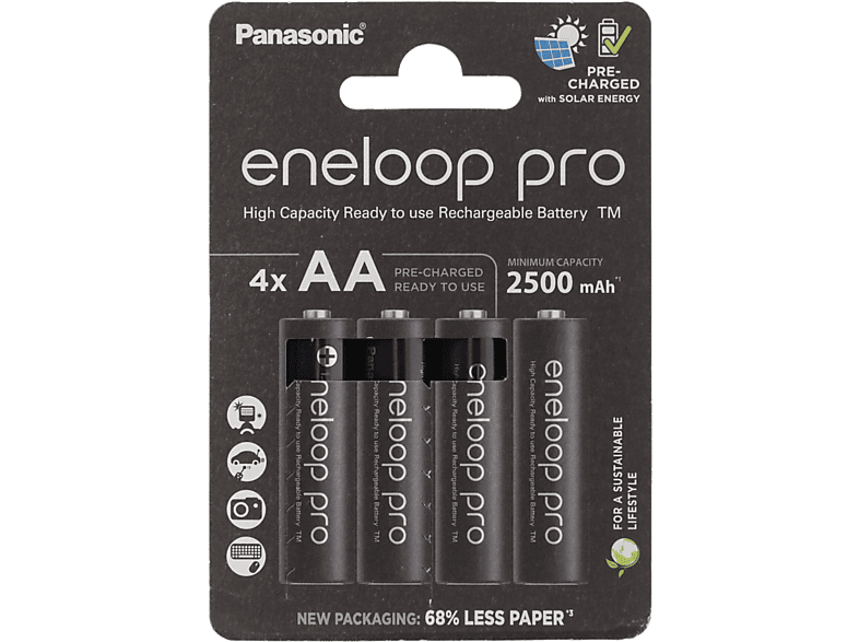 ENELOOP - Panasonic Mignon-Akku Pro, 4er, Multicolor, One Size
