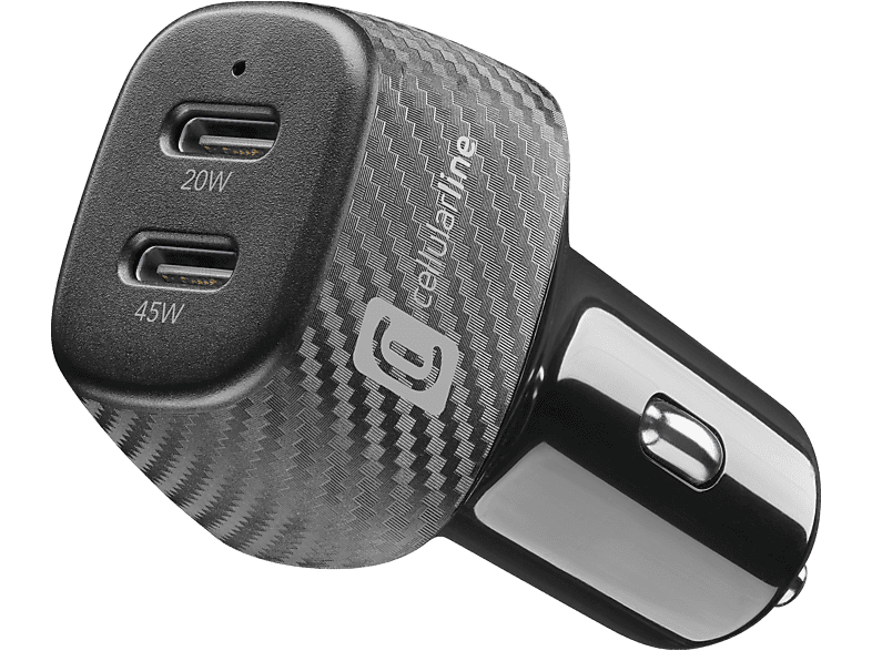 CELLULARLINE Car Power Hyper Auto-Ladegerät Universal, Schwarz