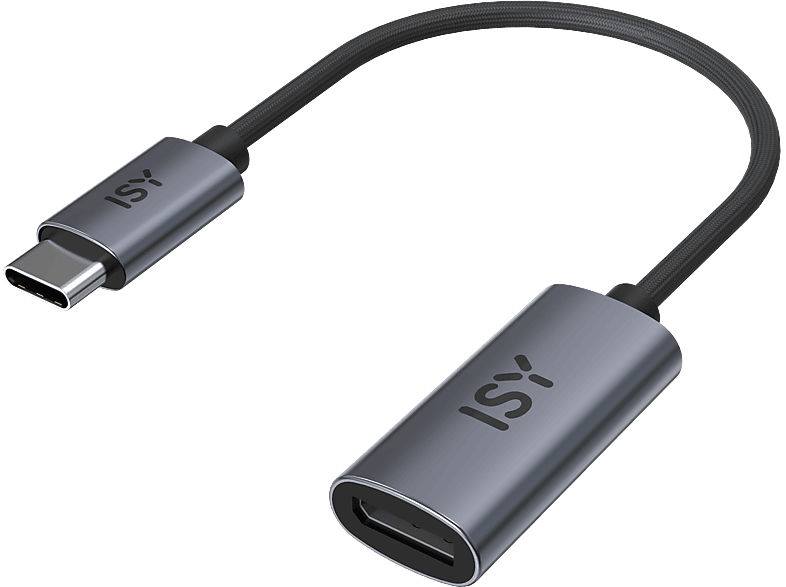 ISY IDP 2500 USB-C auf DisplayPort 1.4 Adapter, Grau