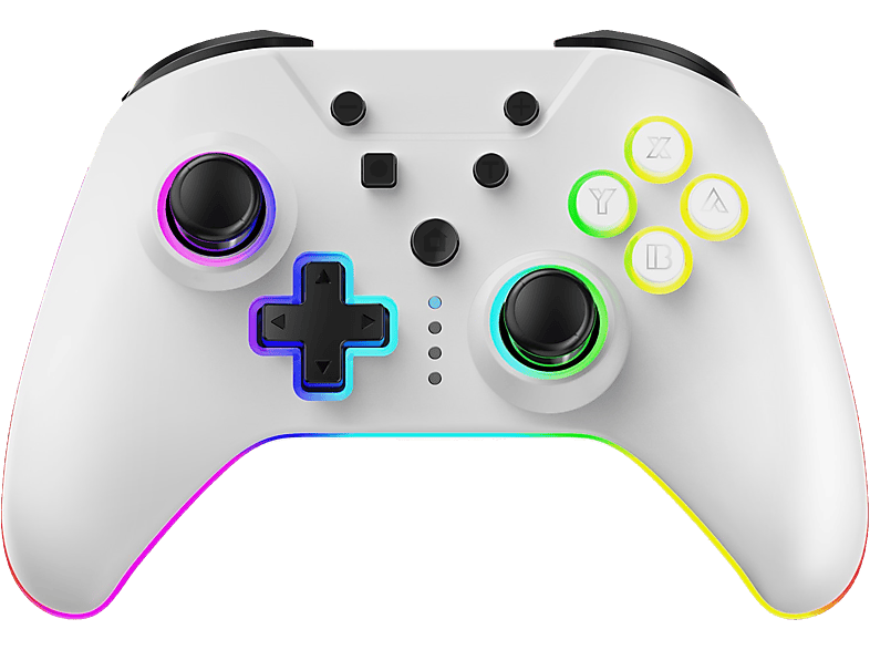 NuRival Light Up Wireless Game Controller - white [NSW]