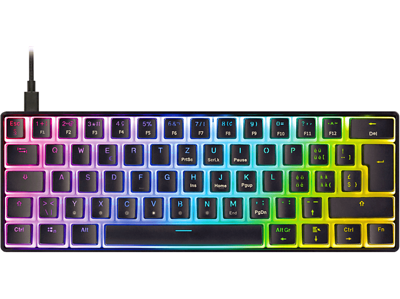DELTACO TKL Gaming Keyboard v2 RGB GAM-075V2-CH Hot-Swap,CH-Layout,Black
