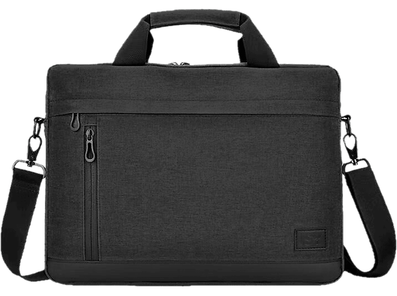 ISY INB 2140-1-BK Notebooktasche Umhängetasche für Universal Recycelte PET Materialien, Schwarz