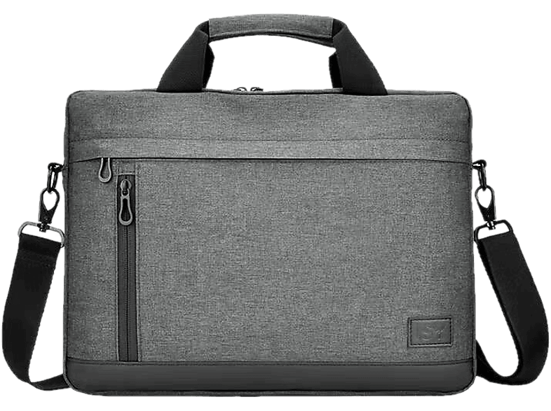 ISY INB 2156-1-GY Notebooktasche Umhängetasche für Universal Recycelte PET Materialien, Grau