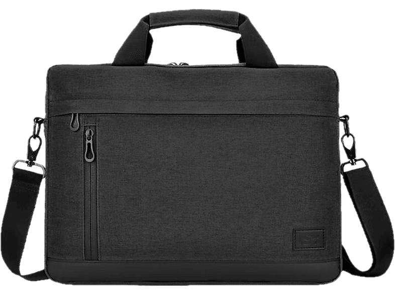 ISY INB 2156-1-BK Notebooktasche Umhängetasche für Universal Recycelte PET Materialien, Schwarz