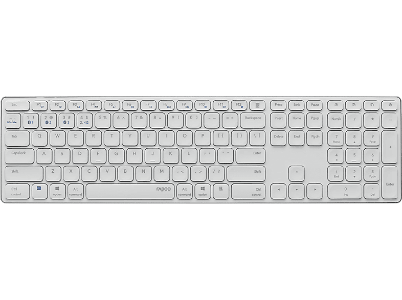 RAPOO E9800M ultraslim keyboard 11491 wireless, White