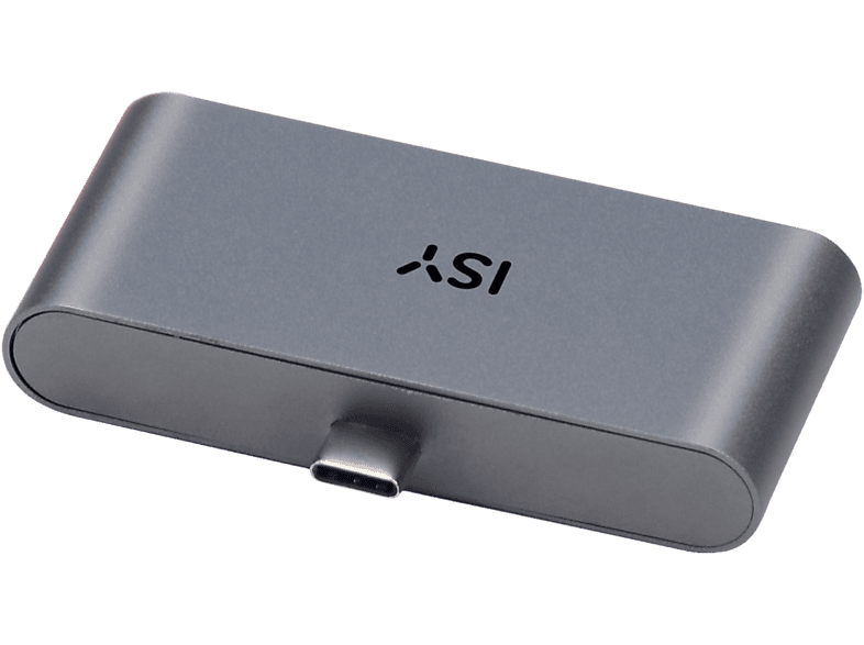 ISY IAD 1019-1 4-in-1 USB-C Multiport-Adapter, Aluminium grau