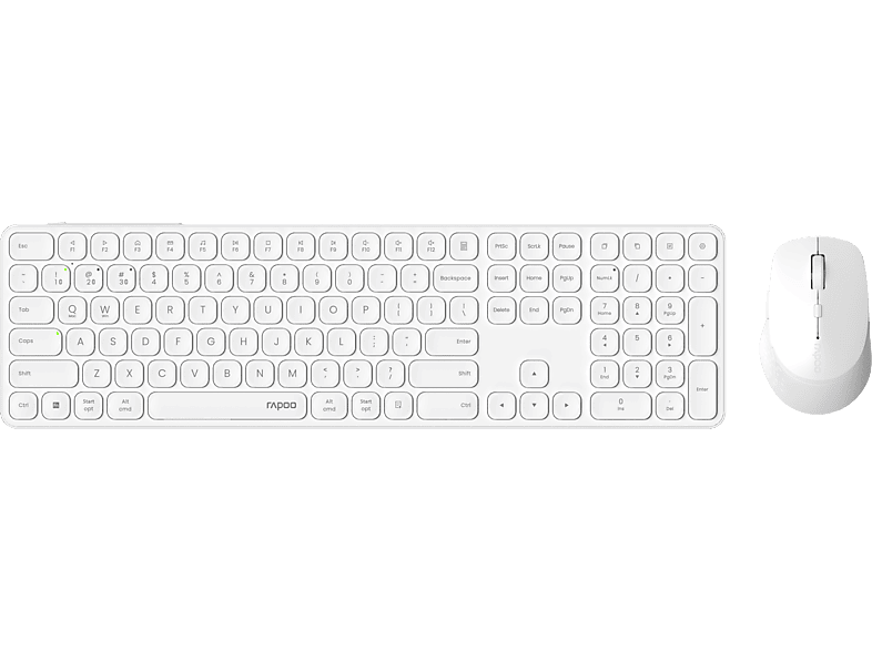 RAPOO 9810M ultraslim full deskset 12651 Wireless, White