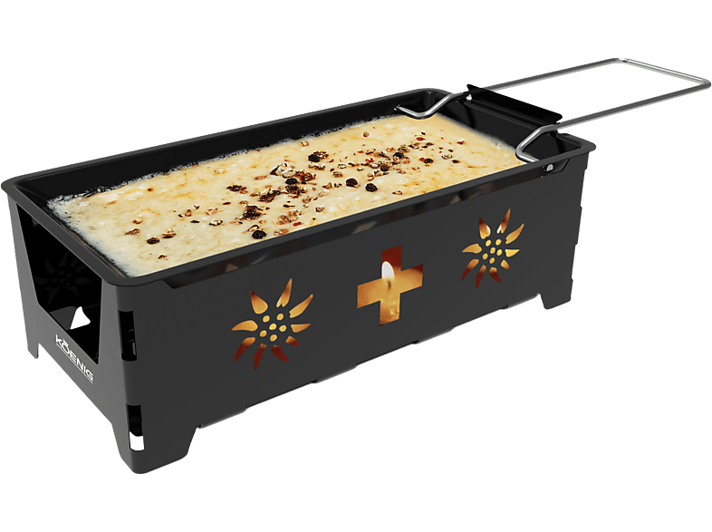 Koenig Kerzen-Raclette Suisse – Raclette Ofen/Raclette Grill – schwarz