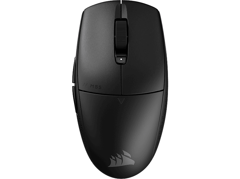 CORSAIR M55 Gaming Maus, Kabellos, 24000 dpi, Optisch mit Leuchtdioden, Schwarz