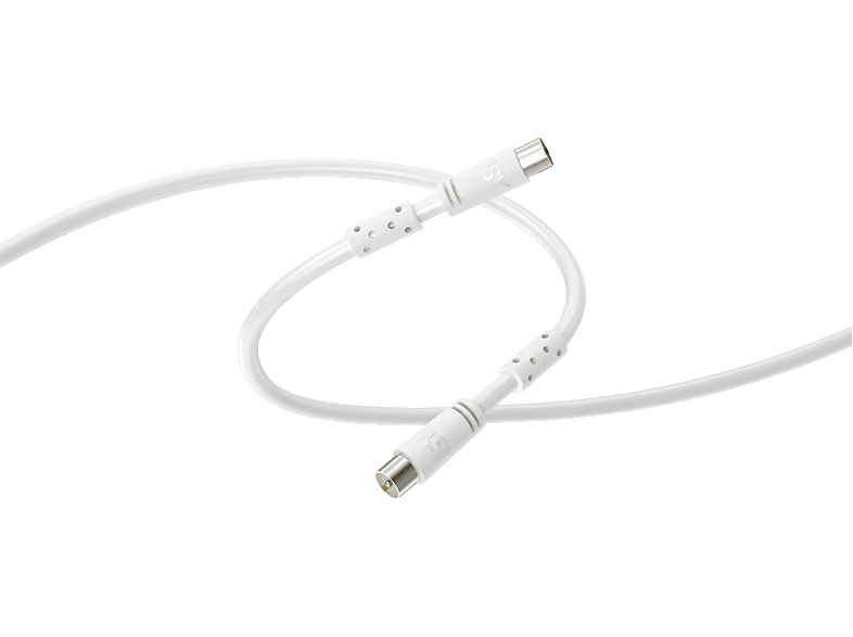 ISY ISA-9028 SAT Kabel 5m., Weiss