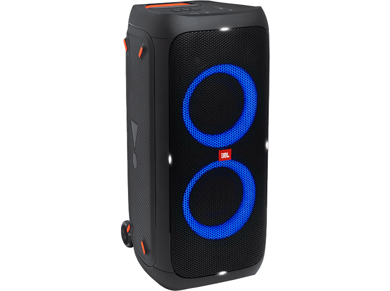JBL PartyBox 310 Party-Lautsprecher (Lautsprechertreiber: 2 x 6,5 Zoll (176 mm) Tieftöner + 2 x 2,5 Zoll (65 mm) Hochtöner, Schwarz