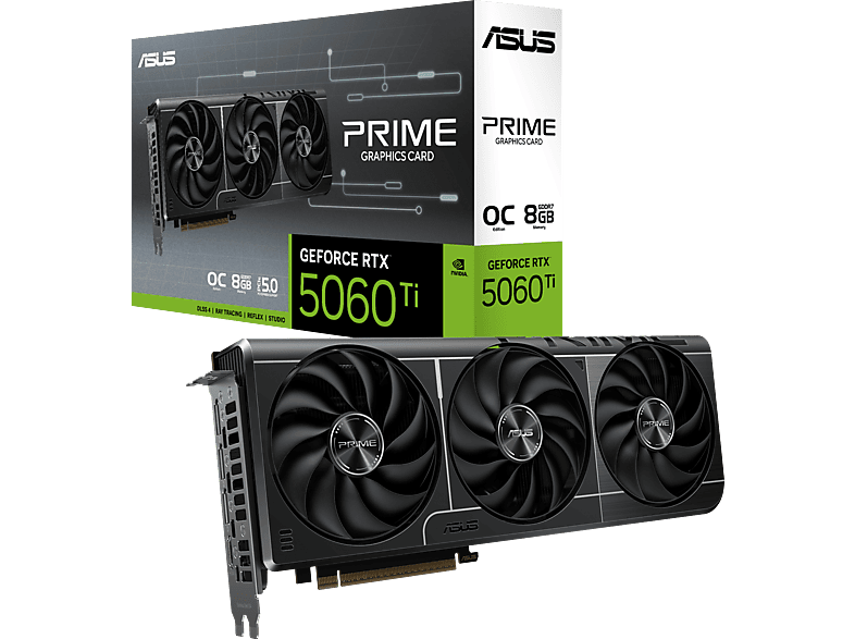 ASUS PRIME GeForce RTX 5060 Ti 8GB GDDR7 OC Edition (NVIDIA, Grafikkarte)
