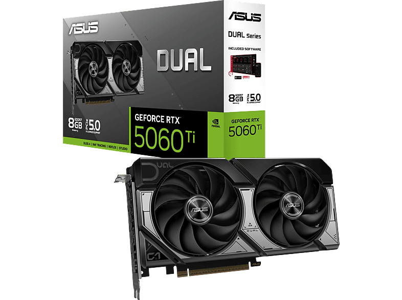 ASUS Dual GeForce RTX 5060 Ti 8GB GDDR7 (NVIDIA, Grafikkarte)