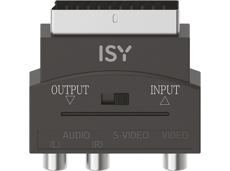ISY IHD-9043, 3x Cinch RCA + S-VHS auf Scart Videoadapter, 0 m