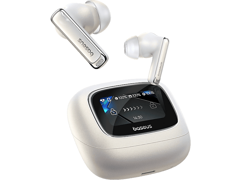 BASEUS Bowie M2s Ultra, In-ear True Wireless Kopfhörer Bluetooth Moon White