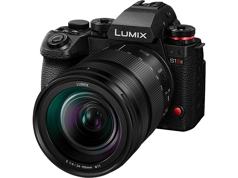 PANASONIC LUMIX S1 IIE Body + S 24-105 mm F4.0 O.I.S. Systemkamera mit Objektiv 24 - 105 mm, 7.6 cm Display Touchscreen, WLAN
