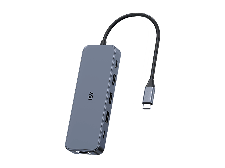 ISY IAD-1034 10-in-1 USB-C Multiport-Adapter, Silber