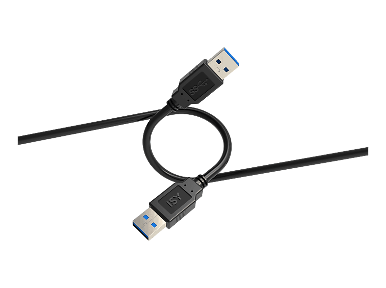 ISY IUC 1011 USB-A auf 3.0 Kabel, Schwarz