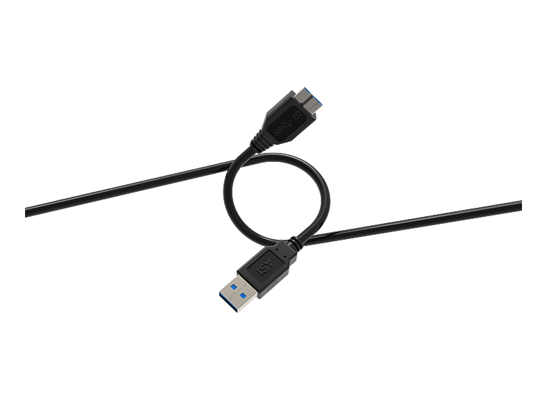 ISY IUC 1012 USB-A auf Micro USB 3.0 Kabel, Schwarz