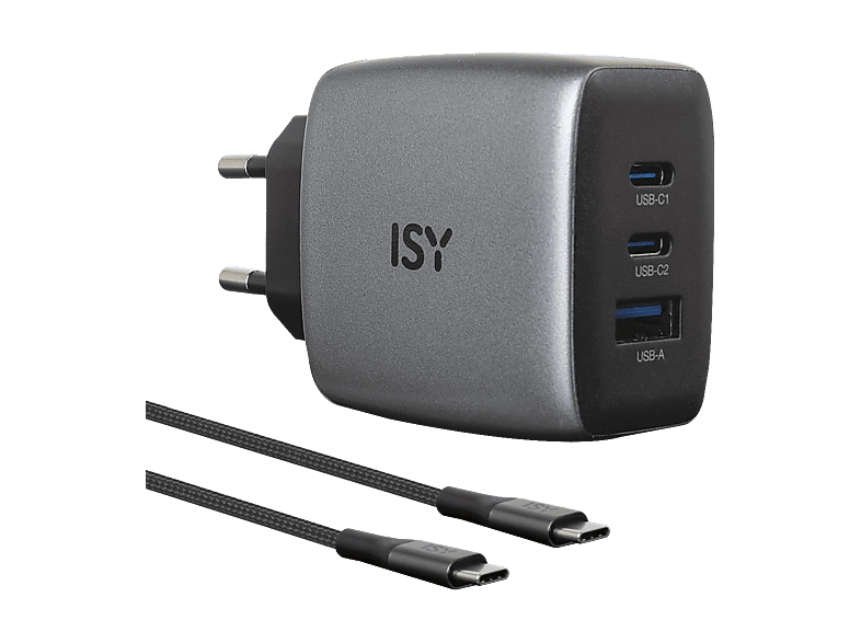 ISY IAC-5650-GY GaN Ladegerät Universal, Grau