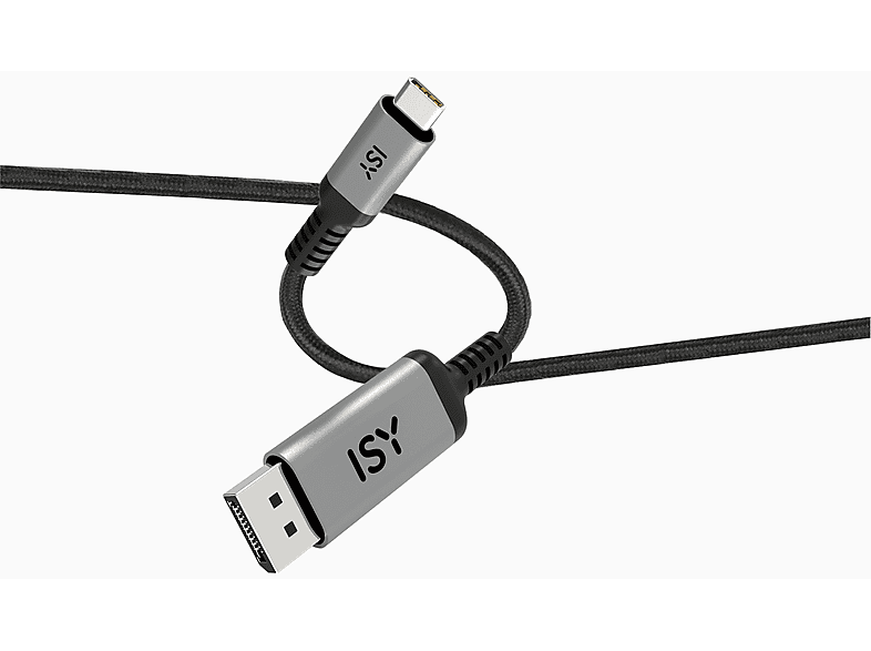 ISY IDP-4140 USB-C auf DisplayPort Kabel, Grau