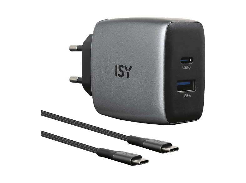 ISY IAC-4512-GY GaN Ladegerät Universal, grau