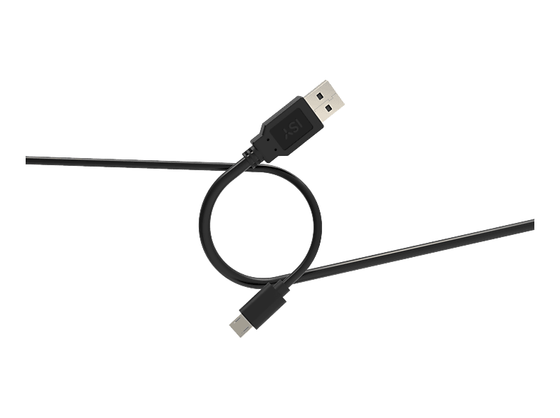ISY IUC 1015 USB-A auf Micro USB 2.0 Kabel, Schwarz