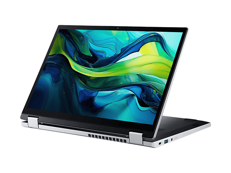ACER Aspire Go Spin 14 AGSP14-31PT-C32Y, Convertible 2 in 1 Laptop, mit Display Touchscreen, Intel® N-Series N150 Prozessor, 4 GB RAM, 128 UFS, Graphics, Pure Silver , Windows 11 Home S-Modus