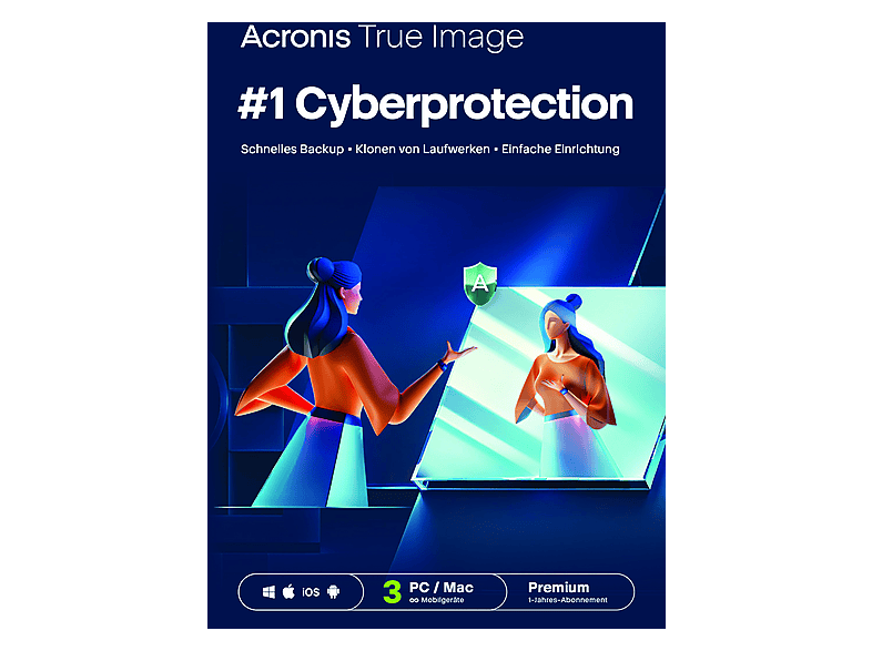 Acronis True Image Premium Subscription 3 Computers + 1 TB Cloud Storage - year subscription