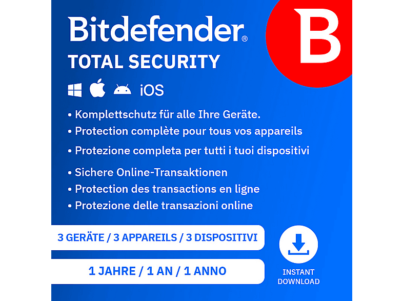 Bitdefender Total Security 1y 3D