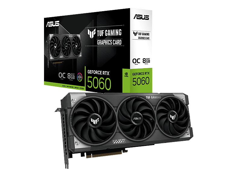 ASUS TUF Gaming GeForce RTX 5060 8GB GDDR7 OC Edition (NVIDIA, Grafikkarte)
