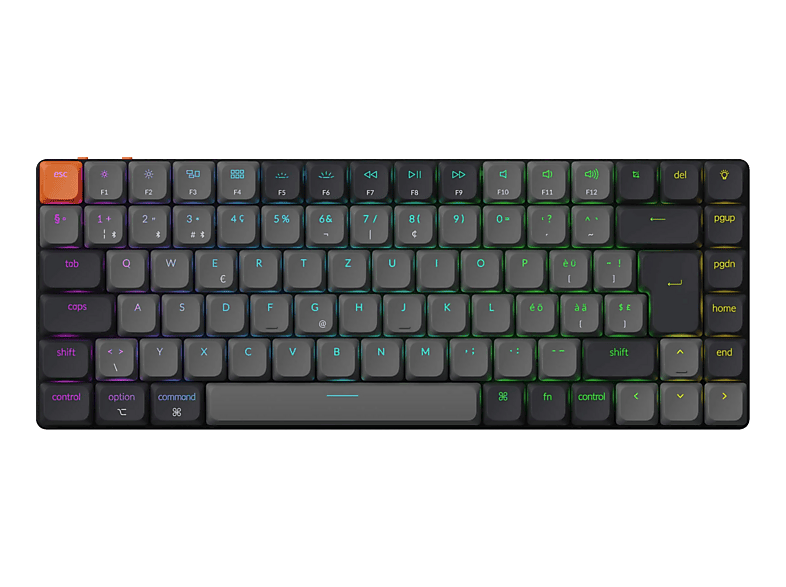 KEYCHRON K3 QMK v3 Brown Switch (CH) Wireless, Gaming-Tastatur, Mechanisch, Bluetooth 5.2/Kabelgebunden, Schwarz