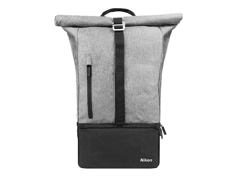 NIKON Z, Rolltop Rucksack, Grau / Schwarz