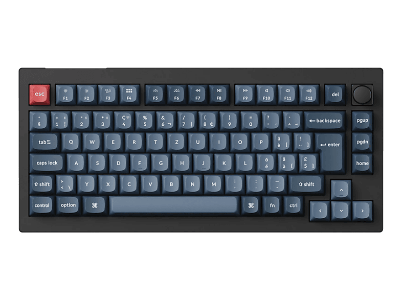 KEYCHRON V1 Max QMK Banana Switch (CH) Wireless, Gaming-Tastatur, Mechanisch, 2,4 GHz/Bluetooth 5.1/Kabelgebunden, Schwarz