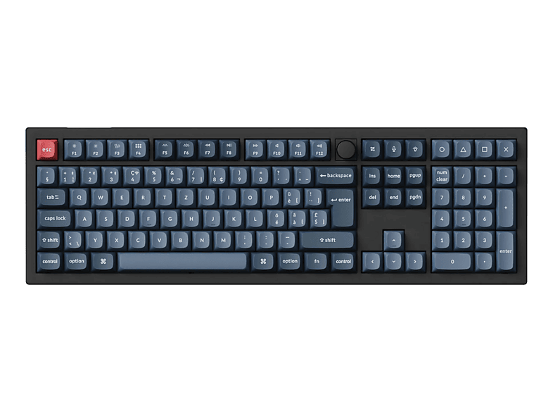 KEYCHRON V6 Max QMK Banana Switch (CH) Wireless, Gaming-Tastatur, Mechanisch, 2,4 GHz/Bluetooth 5.1/Kabelgebunden, Schwarz