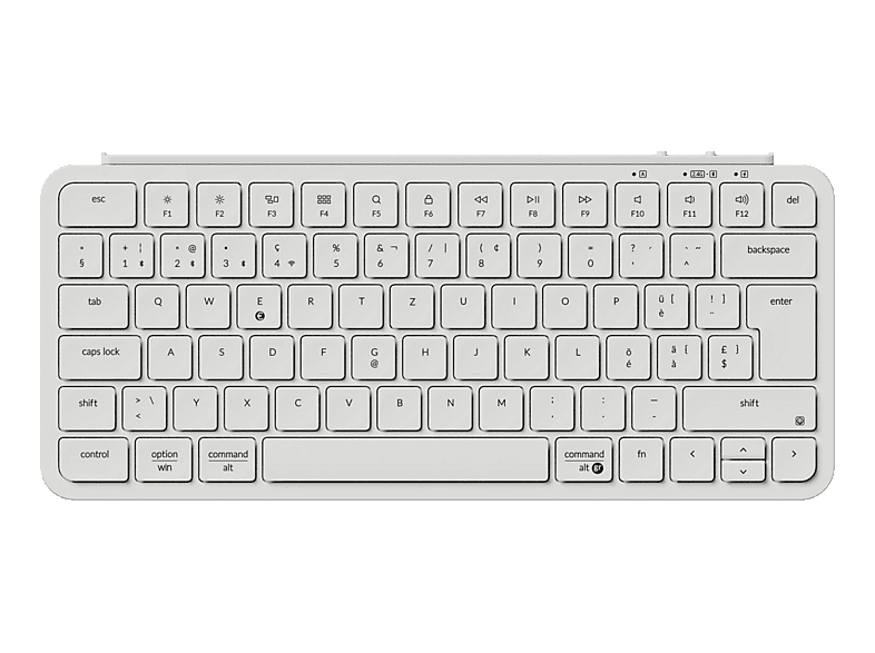 KEYCHRON B1 Pro (CH) Wireless, Tastatur , Scissor, 2,4 GHz/Bluetooth 5.2/Kabelgebunden, Ivory White