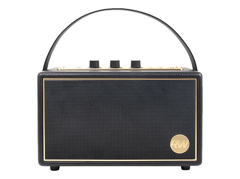 PEAQ ICONIC Vibe 3 Bluetooth Lautsprecher, Schwarz/Gold, Wasserfest