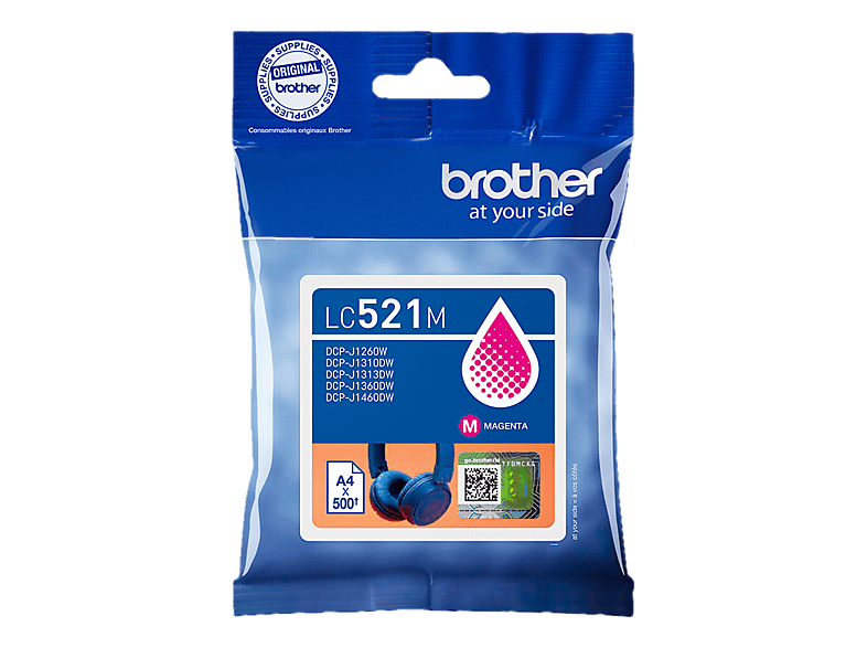 BROTHER Tintenpatrone magenta LC-521M DCP-J1360DW 500 Seiten