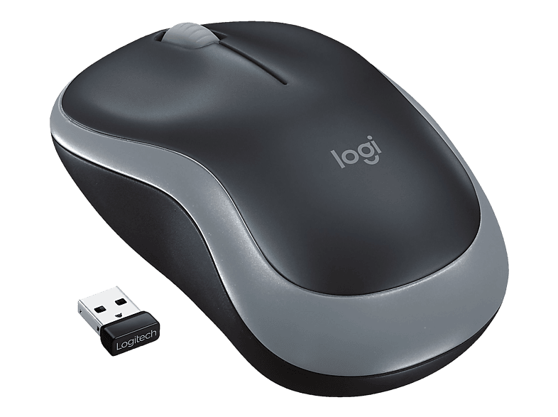 Logitech M185 Funk-Maus Optisch Grau