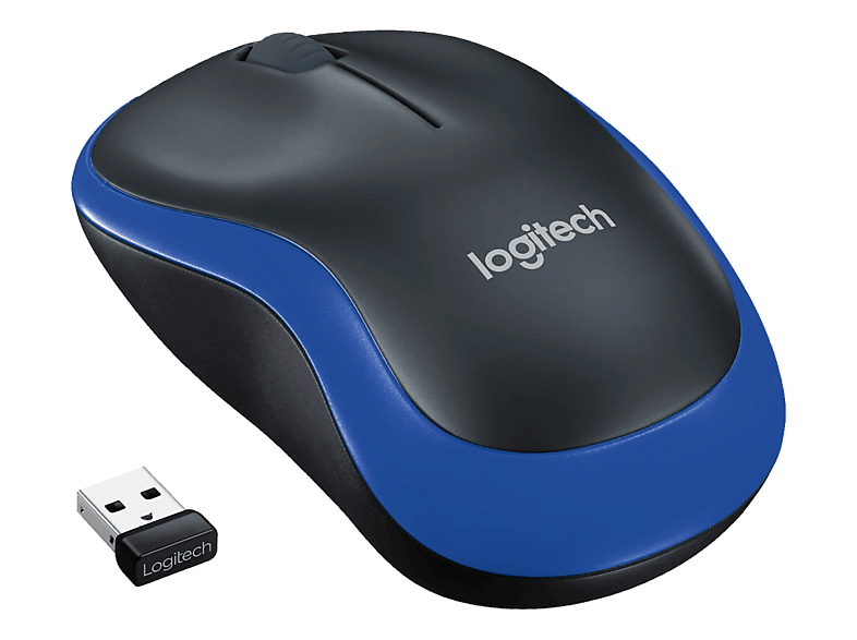 Logitech M185 Funk-Maus Optisch Blau
