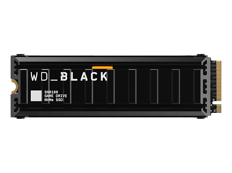 SANDISK WD_BLACK SN8100 (mit Kühlkörper) Festplatte, 1 TB SSD M.2 via NVMe, intern