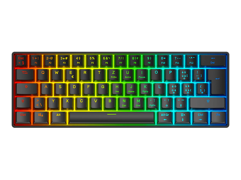 DELTACO Mechanical Keyboard DK470 GAM-175-CH Hot-Swap,KTT Switches,Black
