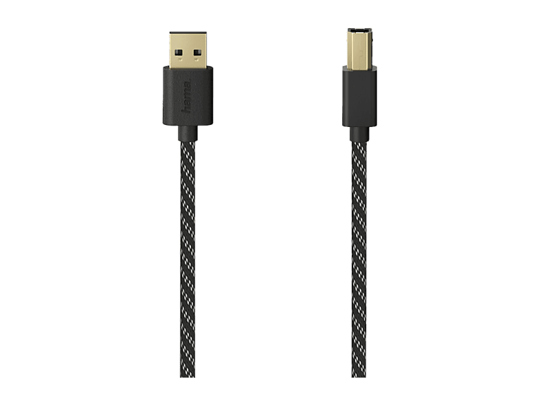 HAMA 201001, Verbindungskabel USB?A auf USB?B, 1.5 m