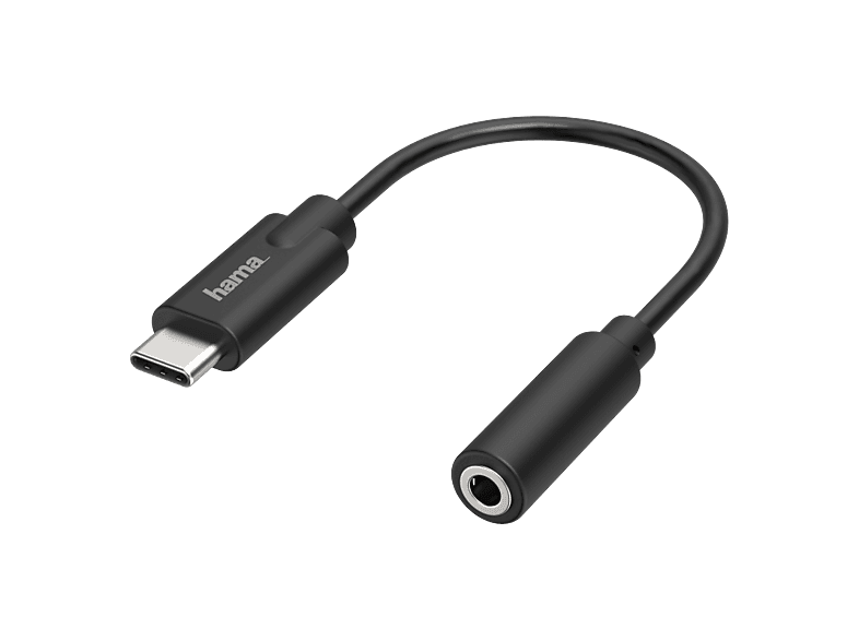 Hama USB 2.0 Adapter [1x USB-C® Stecker - 1x Klinkenbuchse 3.5 mm] Flexibel