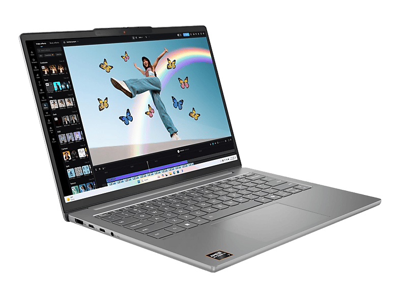LENOVO-IDEA IdeaPad Slim 5 14AKP10, Copilot+ PC, Notebook, mit 14 Display, AMD Ryzen? AI 340 Prozessor (16 MB Cache, bis zu 4.8 GHz), 16 GB RAM, 1 TB SSD, Radeon? 840M, Luna Grey, Windows 11 Home