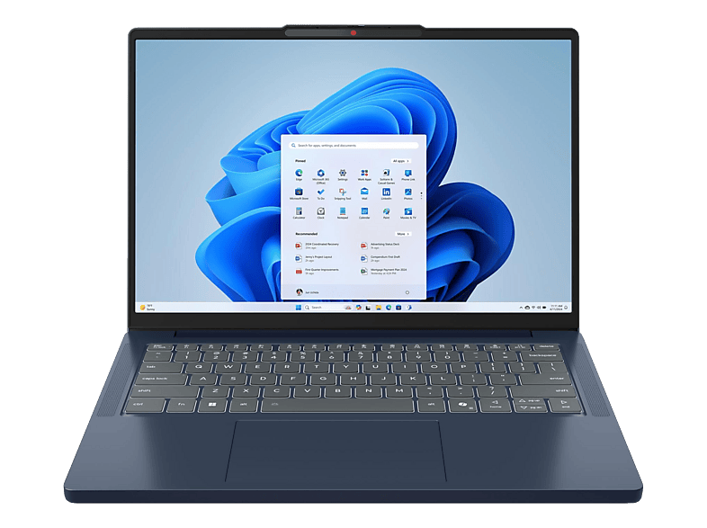 LENOVO-IDEA IdeaPad Slim 3 14ARP10, Notebook, mit 14 Display, AMD Ryzen? 5 7535HS Prozessor (16 MB Cache, bis zu 4.55 GHz), 16 GB RAM, 1 TB SSD, Radeon? 660M, Cosmic Blue, Windows 11 Home